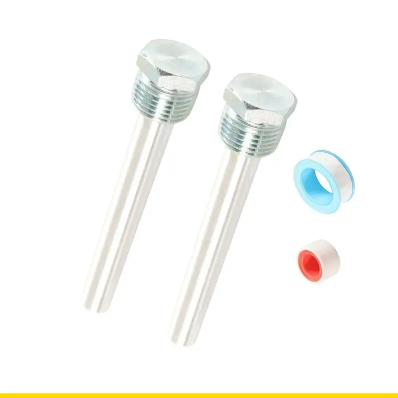SZCH Routine Service Water Heater Rod Set for Trailer Tanks, Magnesium 1/2 Male Thread, 2 Pack with Washer and Seal Tape