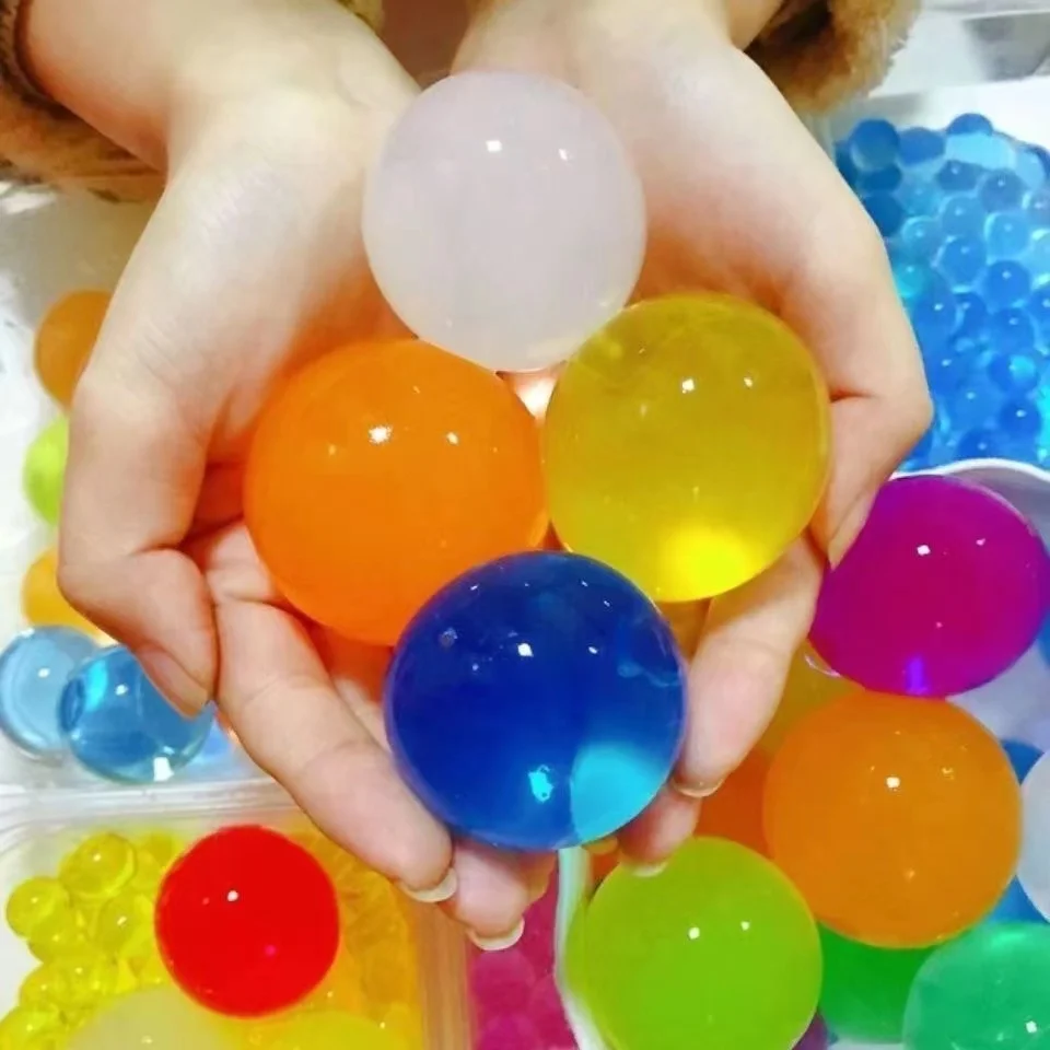 Hydrogel Pearl Shaped Crystal Soil Water Beads Mud Grow Ball Wedding Kids Toy Growing Water Balls crystal decoration