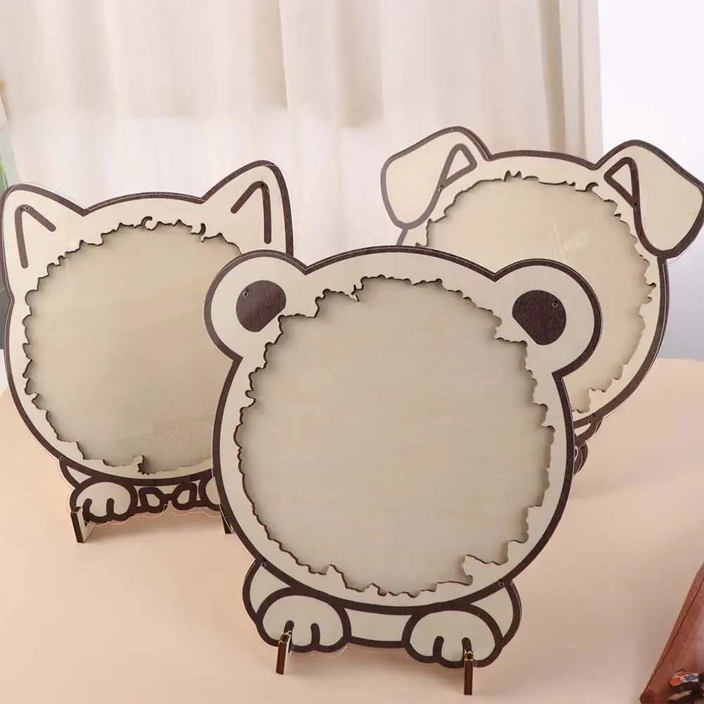 

Brain Burning Cat Wooden Puzzle Dog Little Bear Cat-shaped Jigsaw Colored Animal Puzzle Unique Irregular Puzzle
