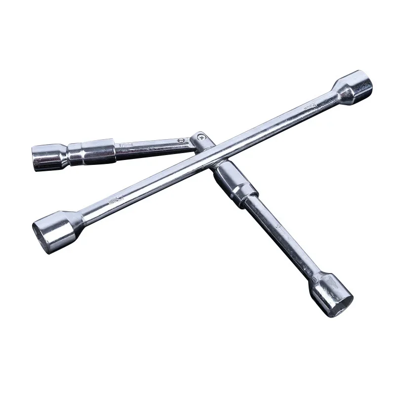 Car Repair Tyre Nut Socket Folding Cross Wrench Spanner Hand Tool Car Repair Wheel Remover Mounting 17 19 21 23mm Hex Socket