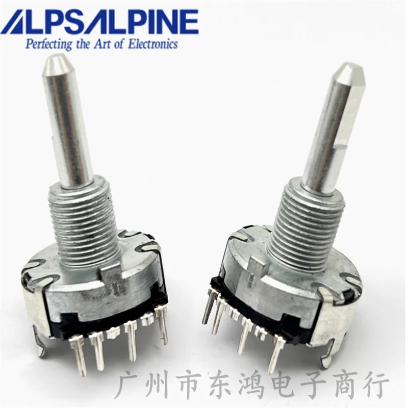 2 PCS Japanese ALPS EC20 metal car air conditioning potentiometer 4-pin 10K17 positioning rotation 16 lower shaft length 27