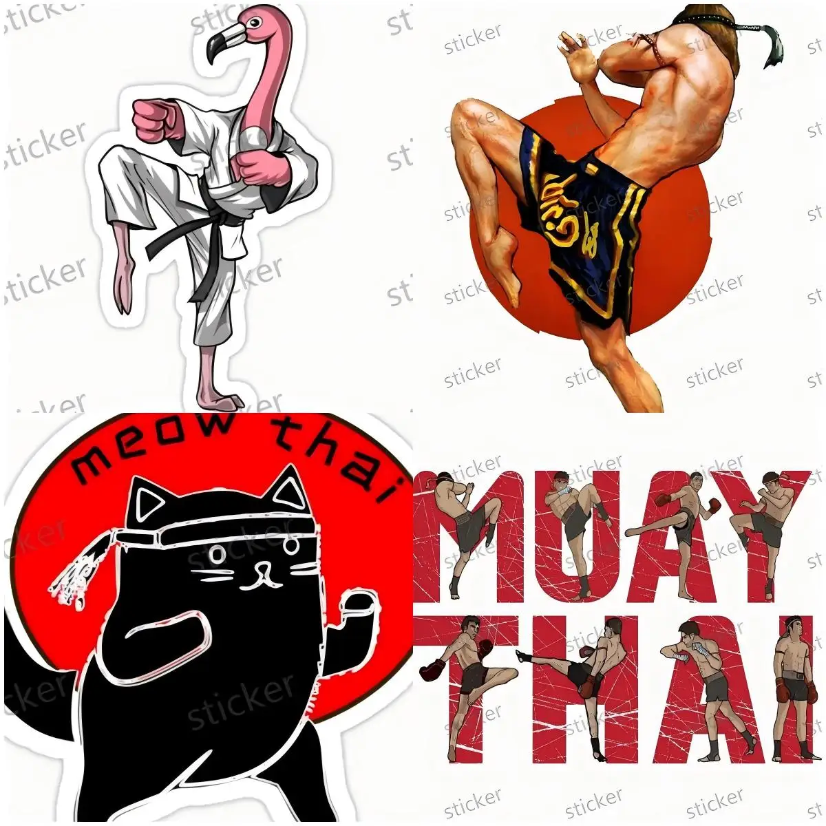 

Muay Thai Personality With Butterfly Car Stickers Styling Creativity Motorcycles Bumper Window Cover Scratches