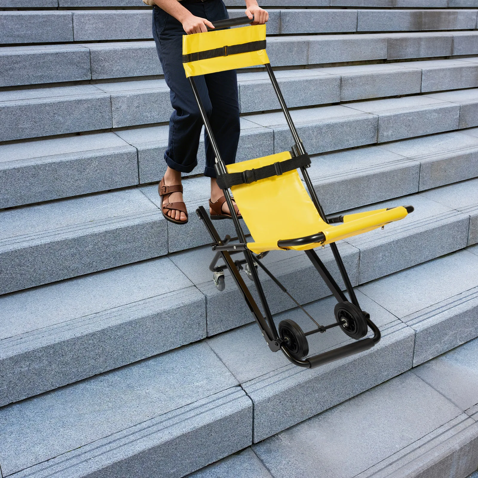 كرسي درج النقل اليدوي المحمول يتحمل 350.53 رطل كرسي إخلاء قابل للطي للنقل اليومي والحركة