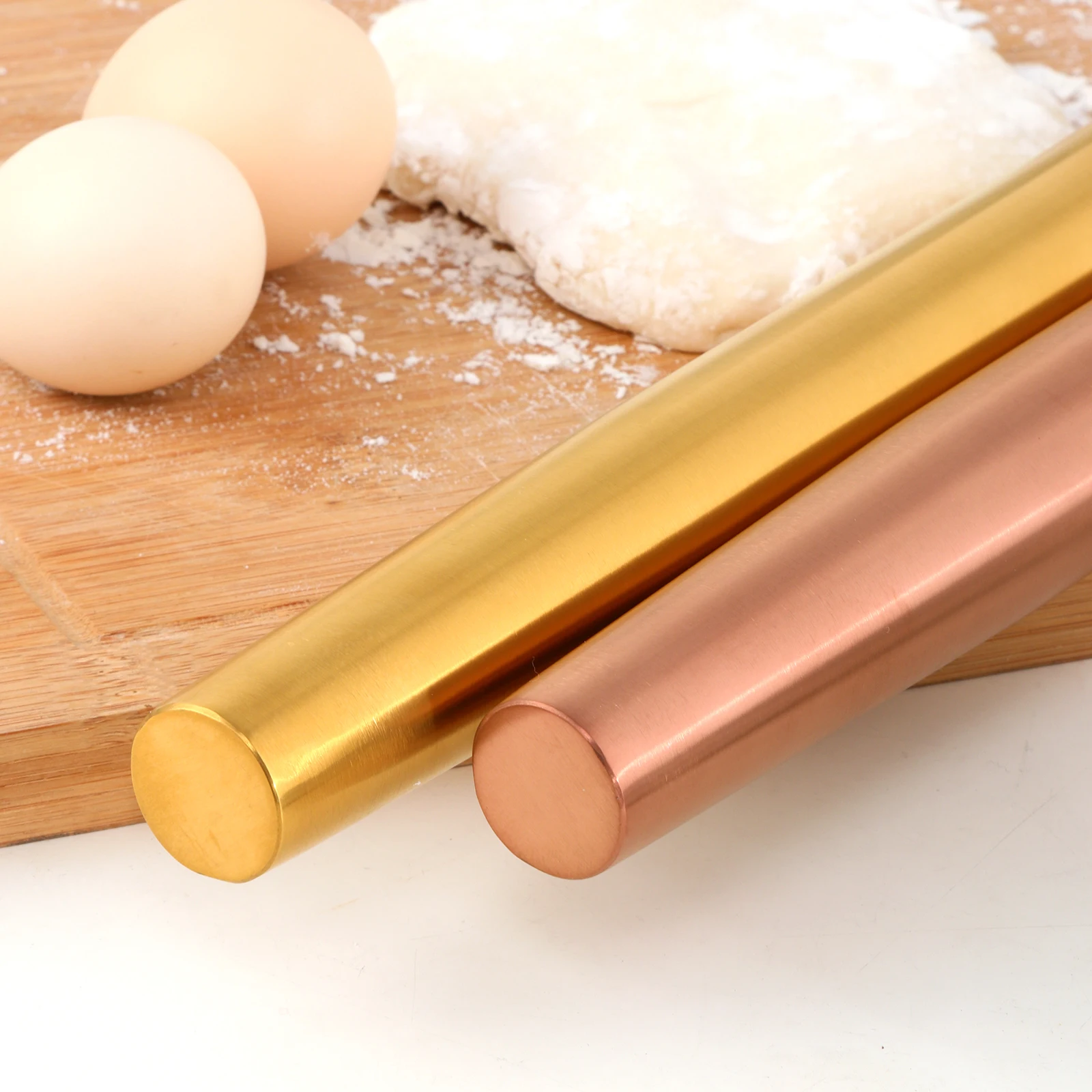 1 PCS Stainless Steel Matt Sanding Rolling Pin Pizza Pasta Non-Stick Cake Accessories Kitchen Roller Baking Tools