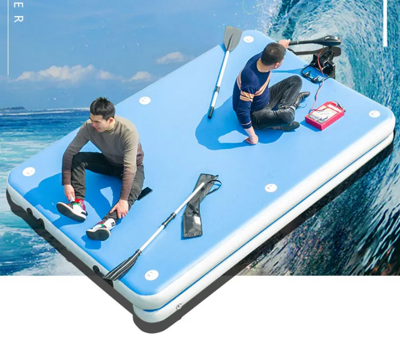 Dropstitch Fishing Platform Boat Inflatable Floating Dock Portable Folding Entertainment Leisure Mat