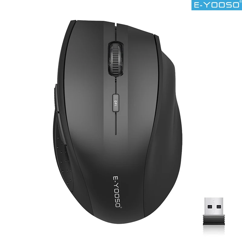 E-YOOSO E-1010 Kabellose Maus, USB 2,4 G, kabellose Spielmaus, Büro, tragbar, energiesparend, für Notebook, PC, Laptop, MacBook
