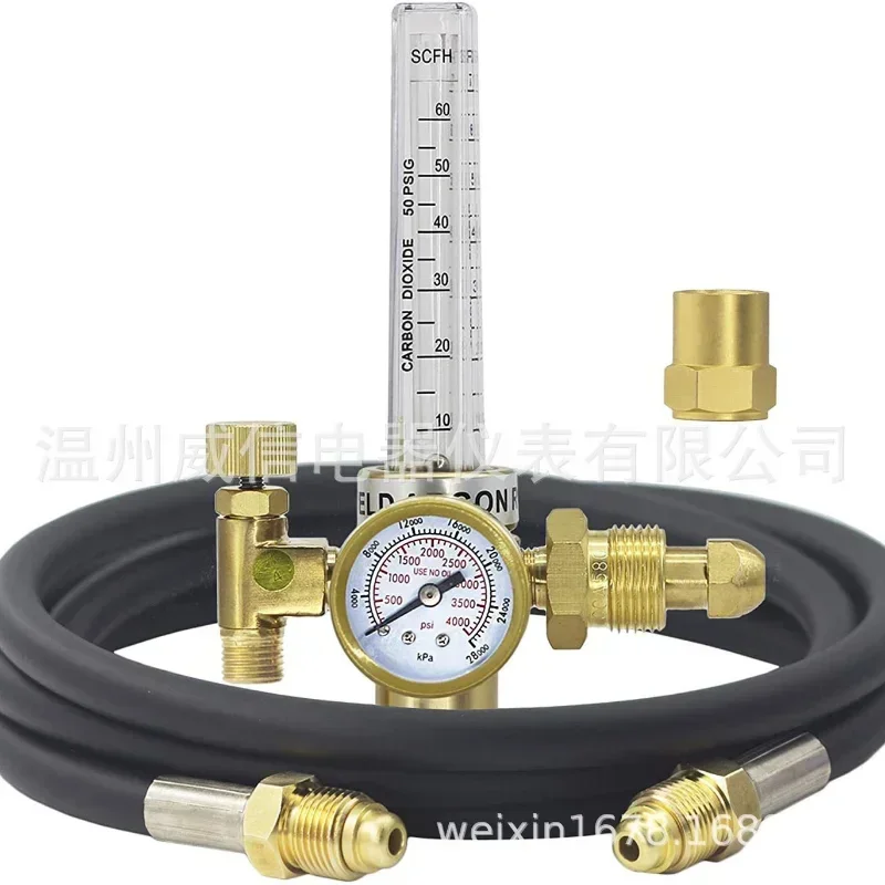 stable output Argon Pressure Reducer/Carbon Dioxide All Copper Pressure Reducing Valve WX-191-03-CGA580 + Pipe Argon AR/Dioxide