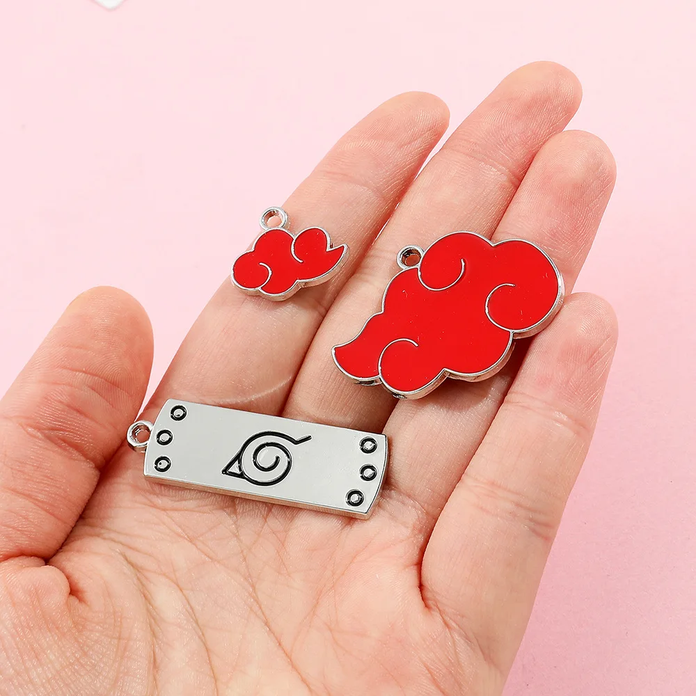 5pcs/lot Cartoon Ninja Cloud Enamel Charms Jewelry Accessories for DIY Earrings Jewelry Make Necklace Bracelet Pendants