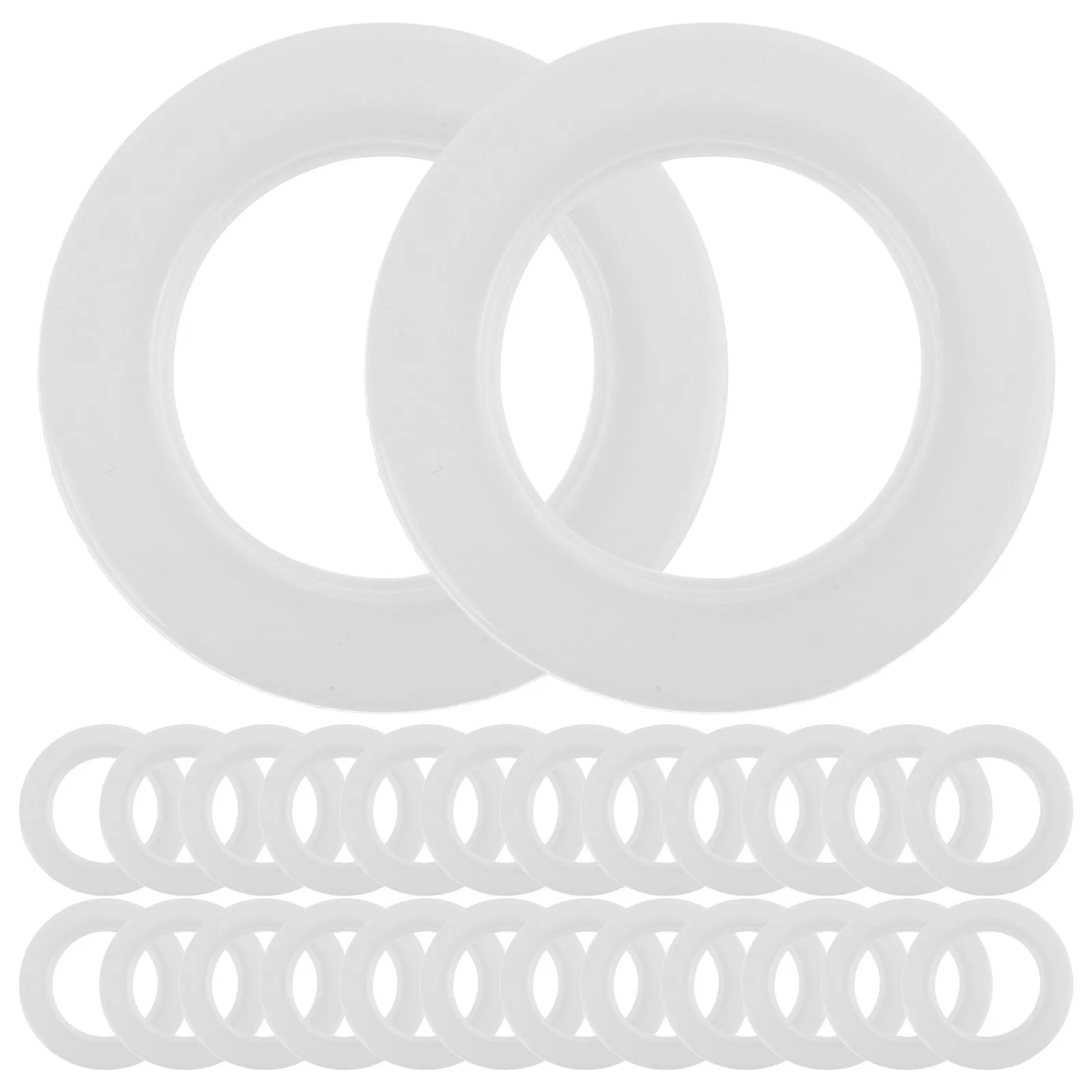 

80Pcs Curtain Plastic Rings Roman Window Accessories for Drapes Curtains Living Room Bedroom Rod Smooth Slide