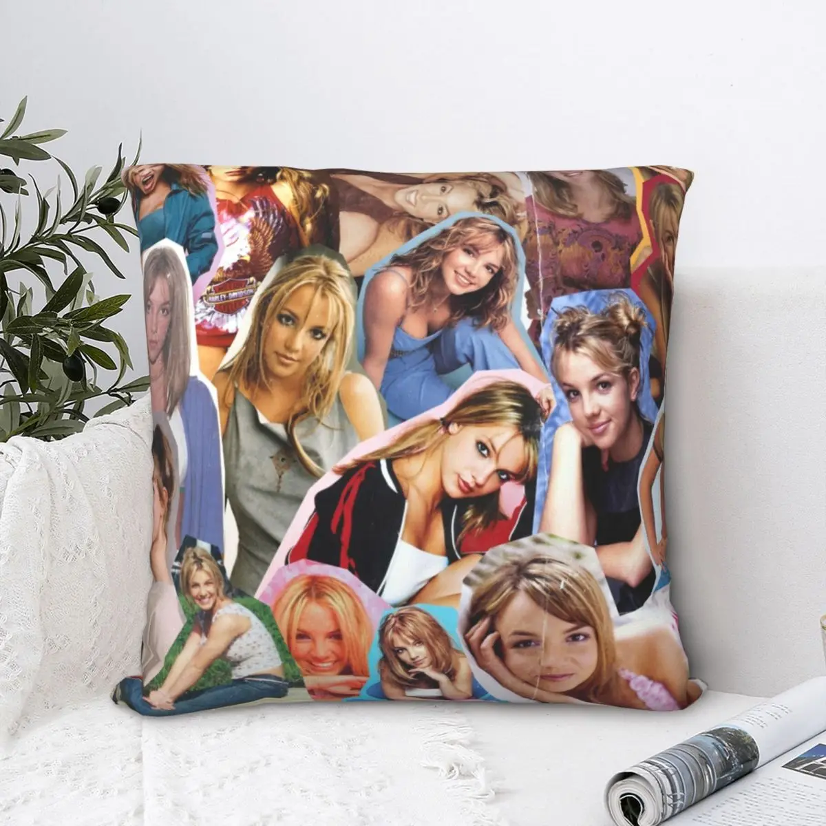 

Britney Spears Square Pillowcase Polyester Pillow Cover Velvet Cushion Zip Decorative Comfort Throw Pillow For Home Living Room