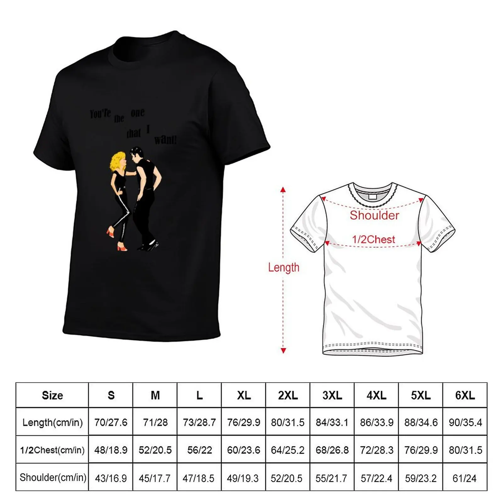 Grease You're the One That I Want T-Shirt man tshirt anime t shirts oversize man t shirt luxury T-shirt