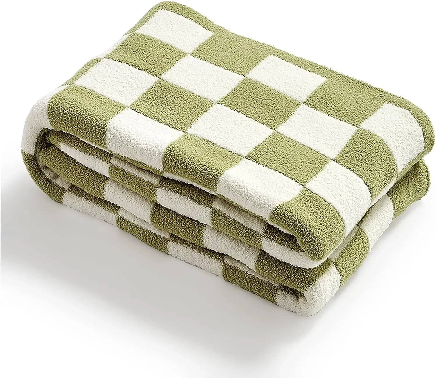 Reversible Checkerboard Grid Throw Blanket Chessboard Gingham Plush Microfiber Warm Comforter Cozy Decor for Home Bed Couch