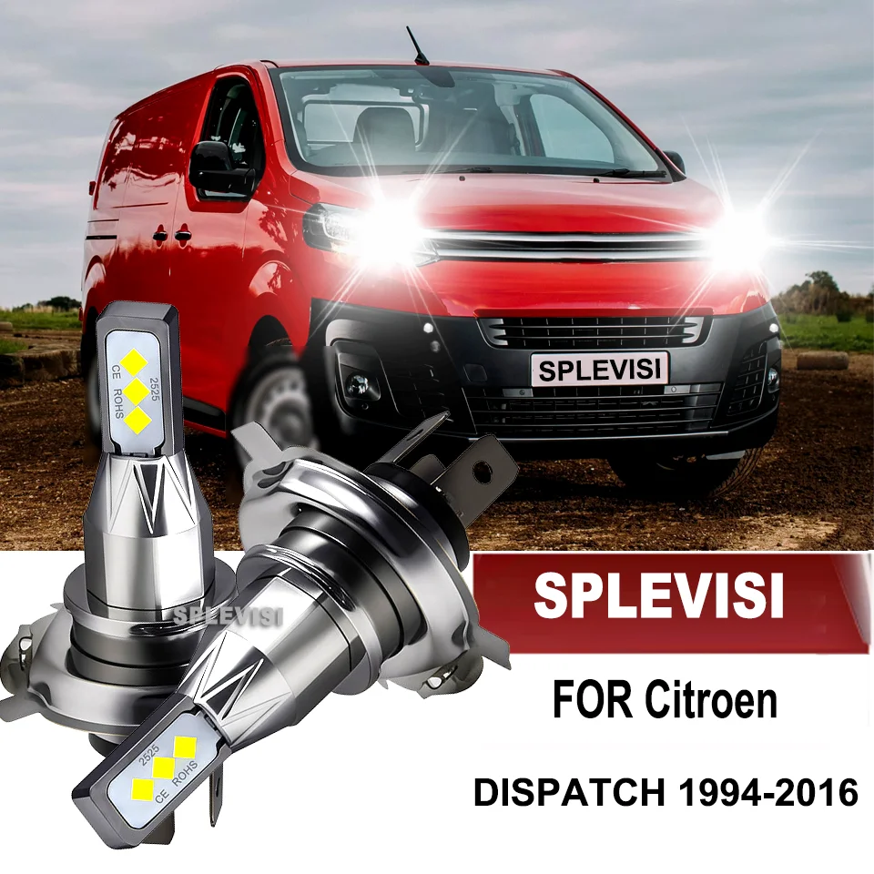 

2Pc 9003/H4 Led Headlight Bulbs Hi/Low Beam Kit for CITROEN DISPATCH 1994-2016 1995 1996 1997 1998 1999 2000 2001 2002 2003 2004