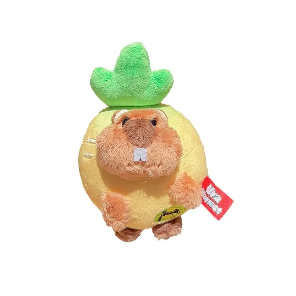 Ciondolo in peluche marmotta di simulazione di cotone PP Carota soffice Collezione di giocattoli di peluche marmotta realistica Portachiavi marmotta in peluche di cartone animato