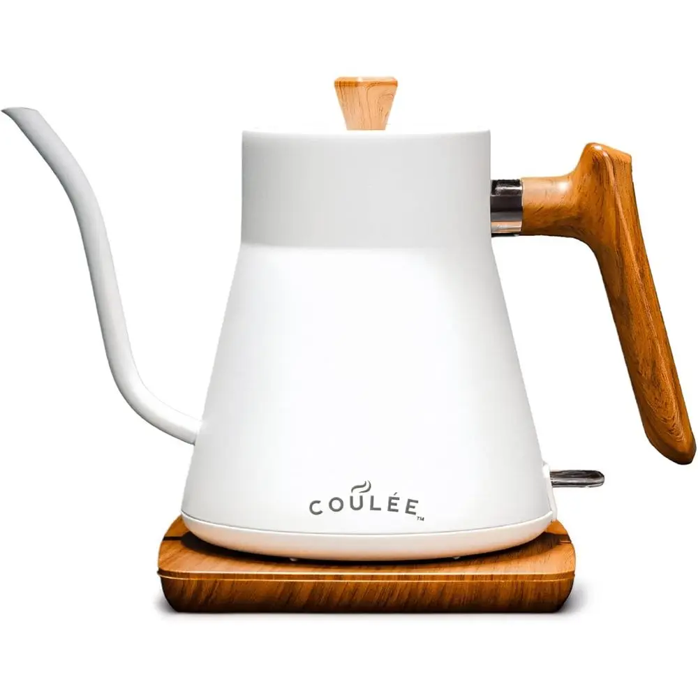 

Stainless Steel Electric Kettle for Boiling Water, Ergonomic Handle, White