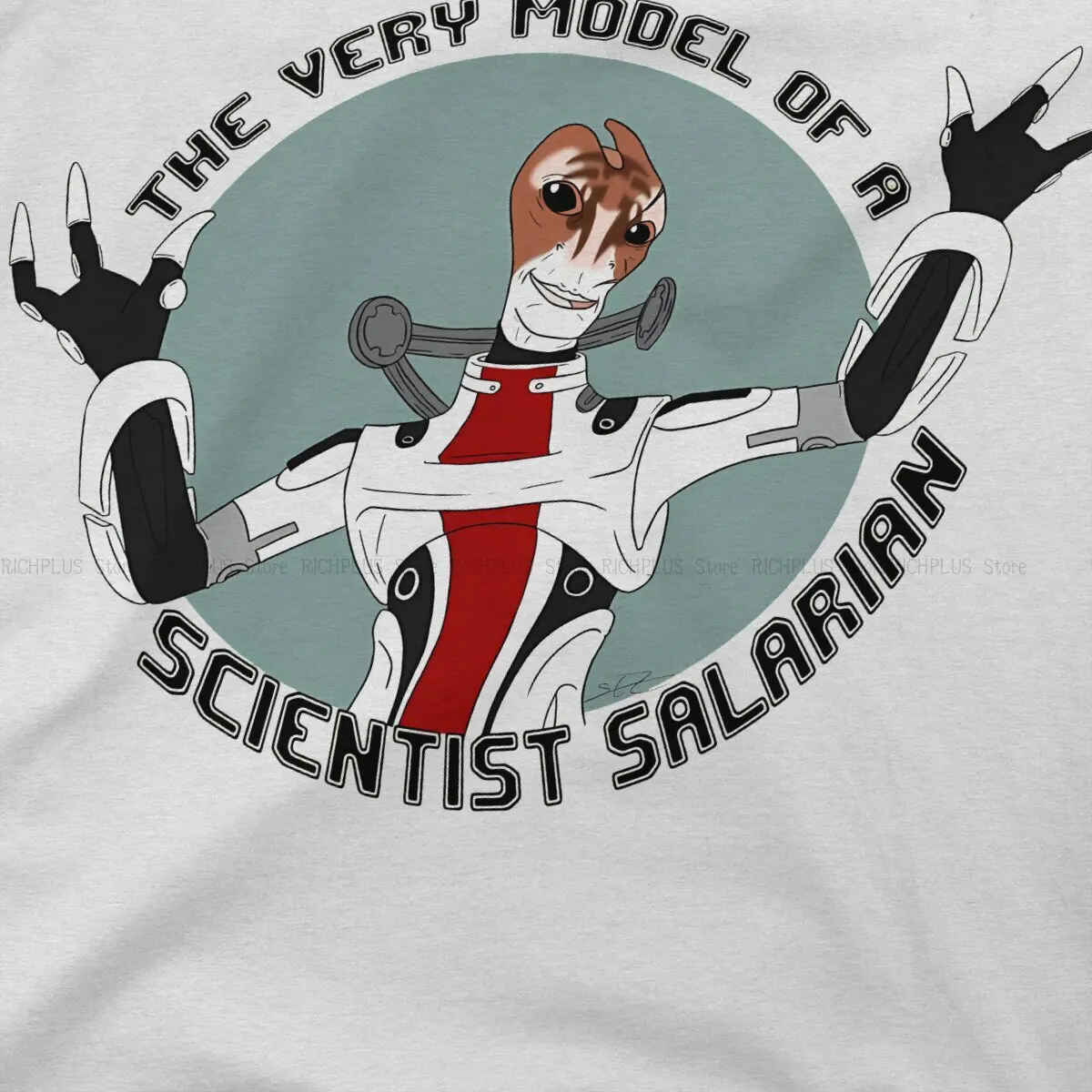 Scientist Salarian Special TShirt Mass Effect ME1 Game Casual Polyester T Shirt Newest T-shirt For Men Women