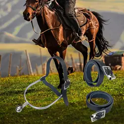 2Pcs Spur Straps Men Premium Adjustable Western British Style Boot Straps Accessories for Horse Riding Outdoor Sports Equestrian