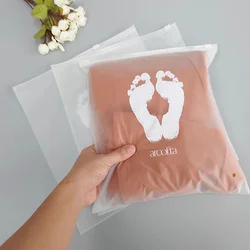 50PCSCustom Storage Frosted Zipper Bags Home Clothing Shirts Business Small Business Packaging Product Bags Print Your Own Logo
