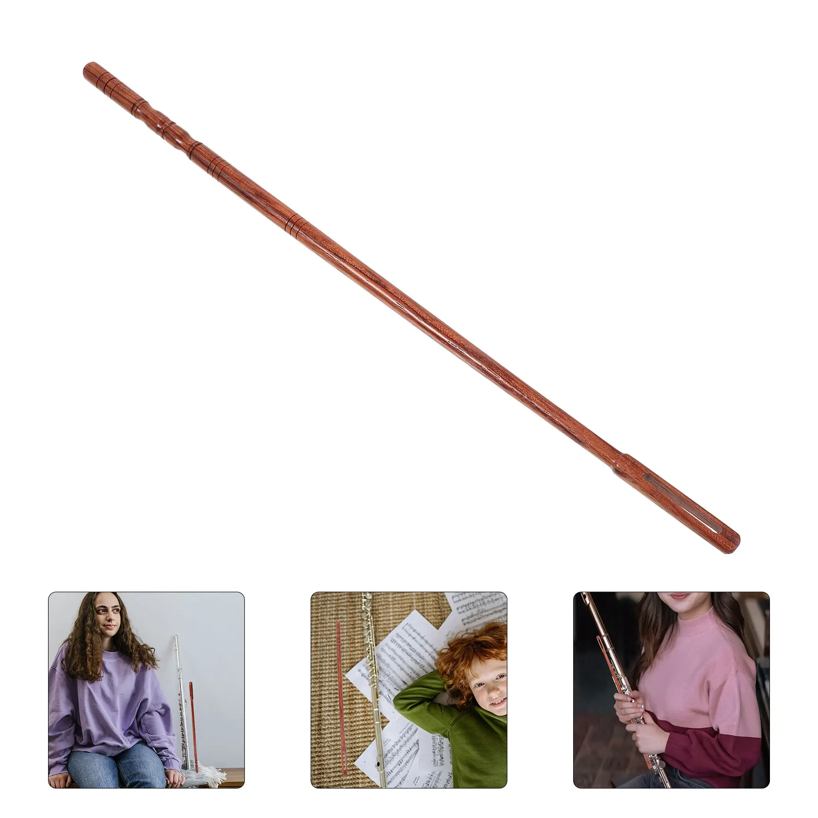 

Cleaning Stick Rod for Musical Instrument Flute Cleaner Supplies Care Tools Wood