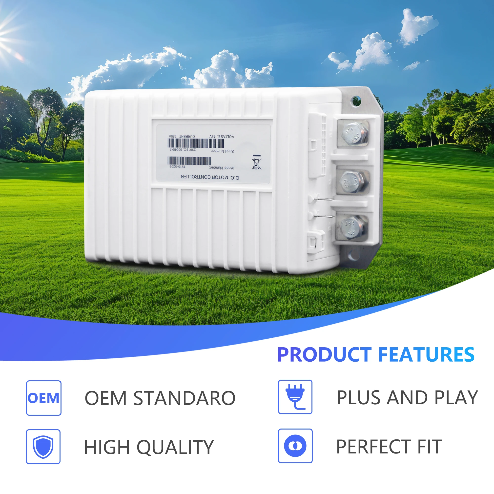 5k-0 48V 250A 모터 컨트롤러 103982301 Curtis Club Car Precedent Golf Cart 2014-2019 1515-5206