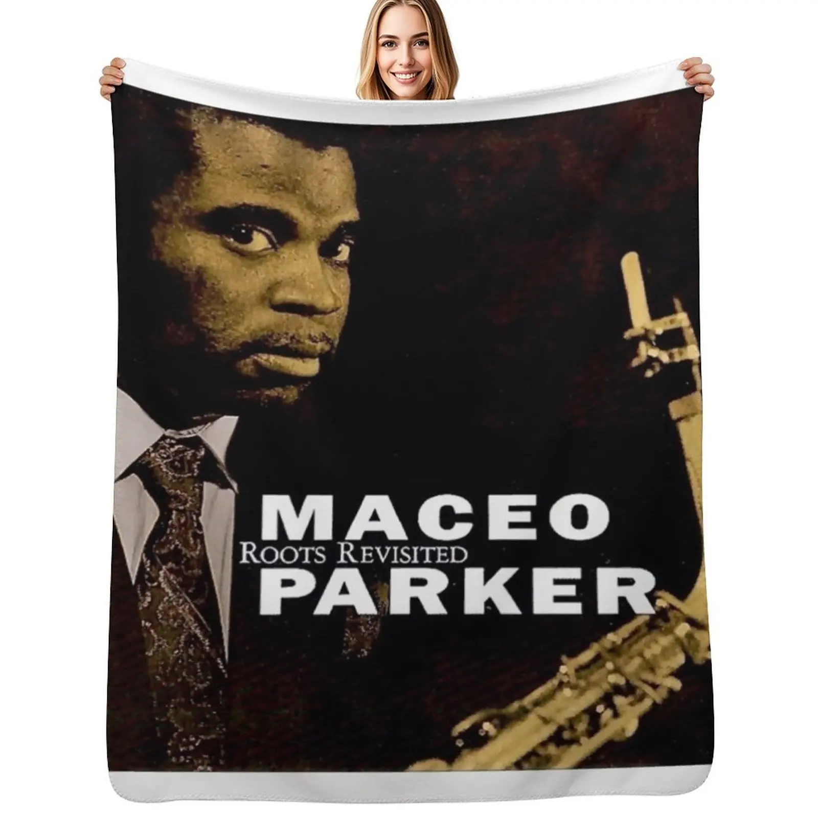 

saxophone maceo parker Throw Blanket Thermals For Travel Bed Fashionable Blankets