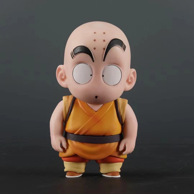 Dragon Ball Wukong Krillin Q Version Anime Peripheral Model Decoration Action Figure Statue Mode Kawaii Decor Kids Toy Xmas Gift