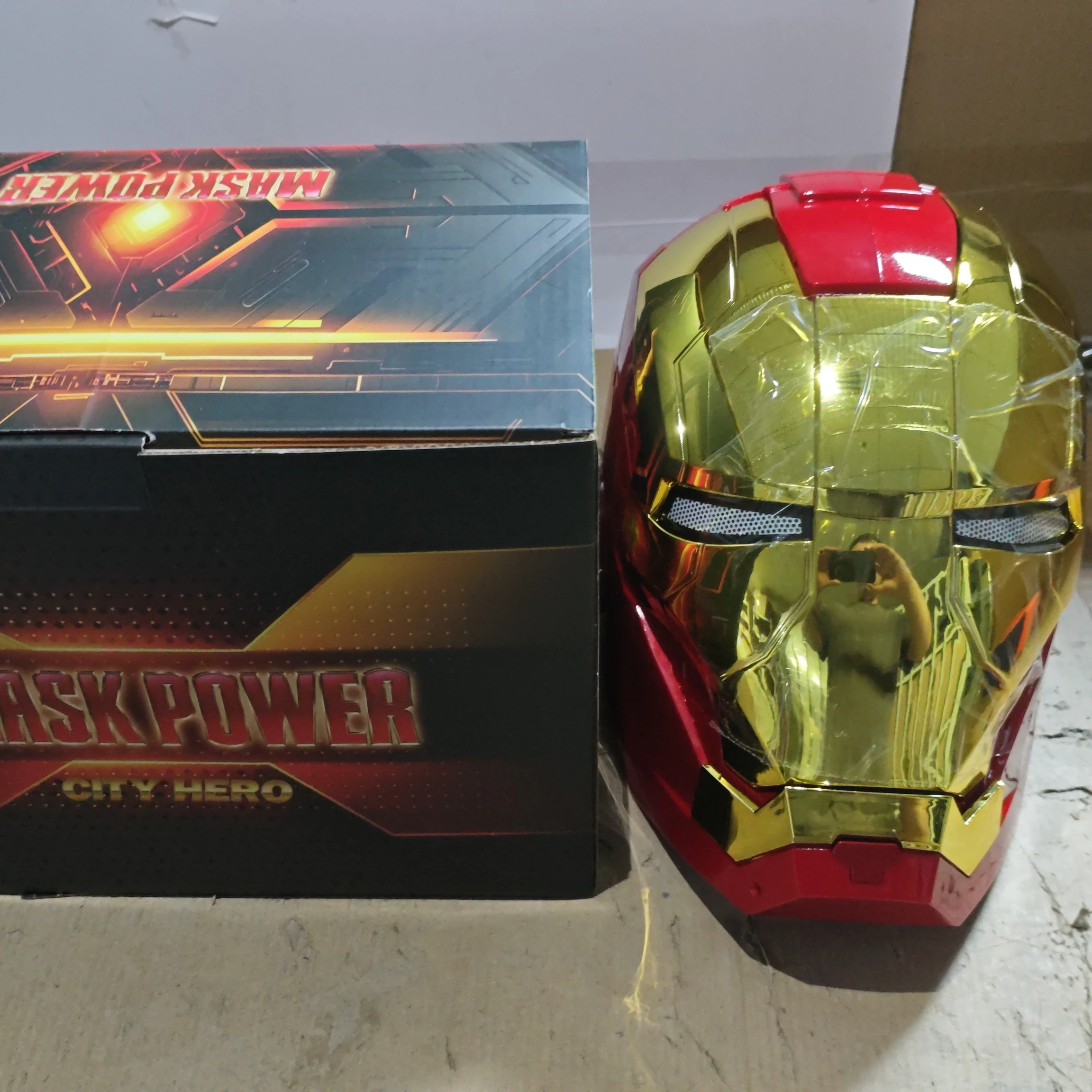 2026 New Iron Man Mask 1:1 Anime Peripheral Helmet Electric Wearable Voice Control Mask Model For Adult Helmet Toy Birthday Gift