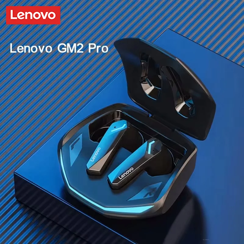 Grosir Earphone Lenovo GM2Pro nirkabel, Headphone musik Bluetooth 5.3 panggilan HD Mode ganda latensi rendah HiFi 3/10 buah