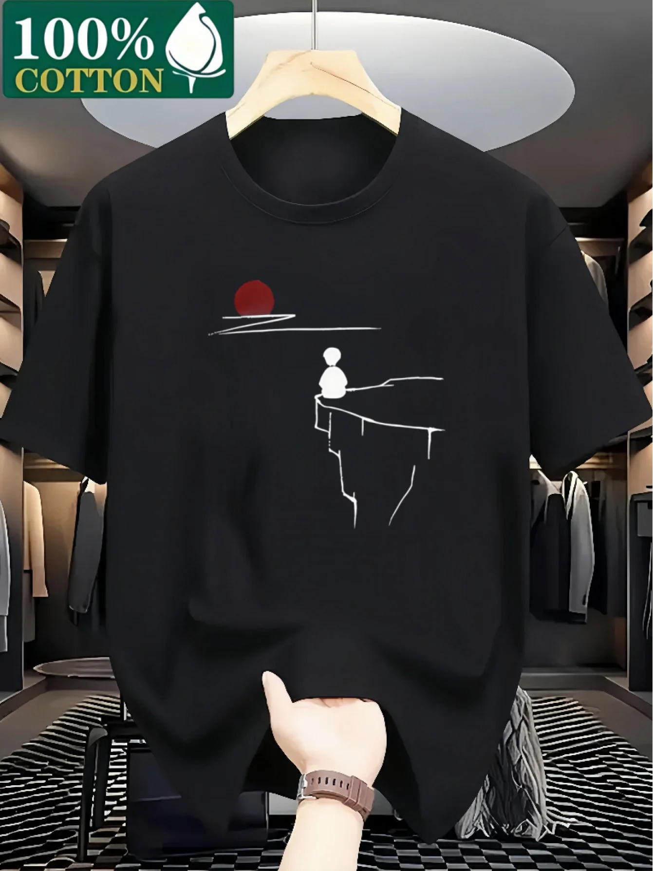 Men's 180gsm Casual 100% Cotton T-shirt