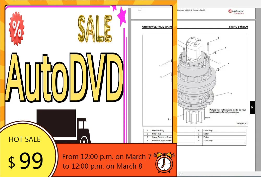 

Мобильные краны AutoDVD Grove Полное руководство по частям модели, руководство по оператору и обслуживанию, руководство по обслуживанию