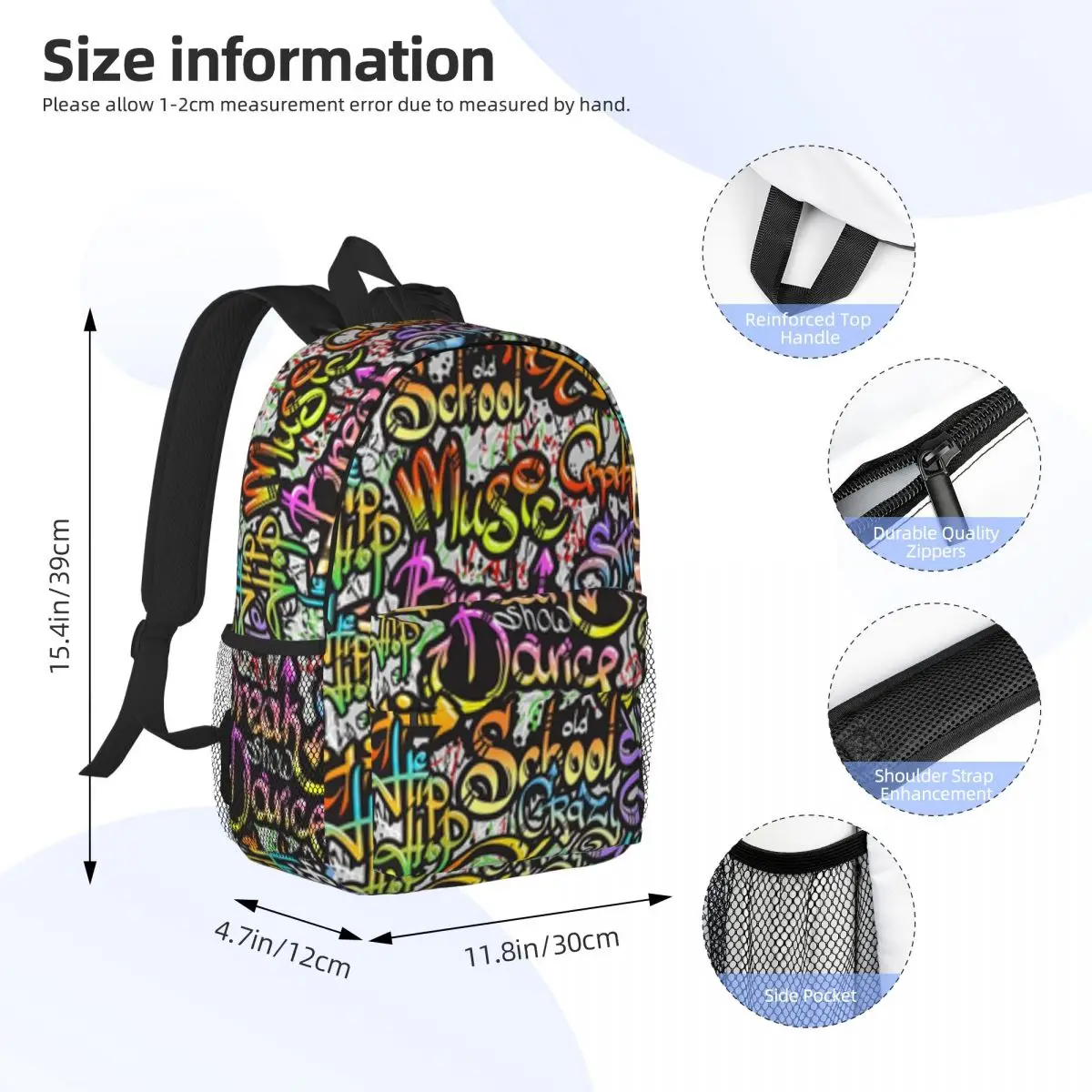 Impermeável Mochila de Alta Capacidade para Feminino, Trendy Laptop Bag, Travel Book Bag, Mochila Universitária, Nova Moda, 15"