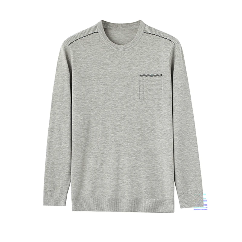 Jersey de punto antipilling de primera calidad para hombre, jersey 2025, cuello redondo, ligero, informal, versátil ​