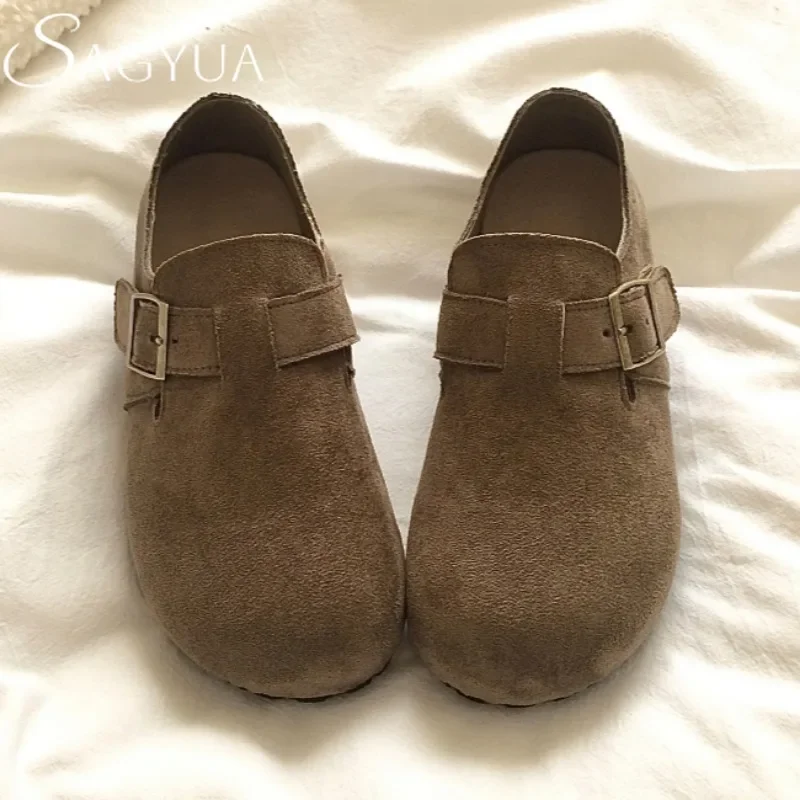 

Casual Sneakers Loafers Shoes Woman Flat Sandals Summer 2025 Trend Brand Comfort Walking Shallow Dress Suede Zapatillas Mujer