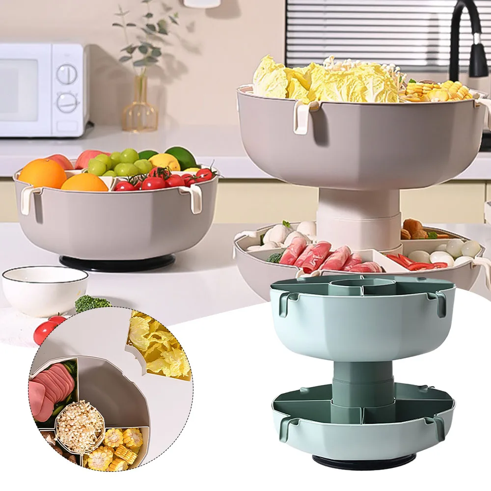 

Seperated Grid Hot Pot Drain Basket Portable Dismountable Hot Pot Container For Home