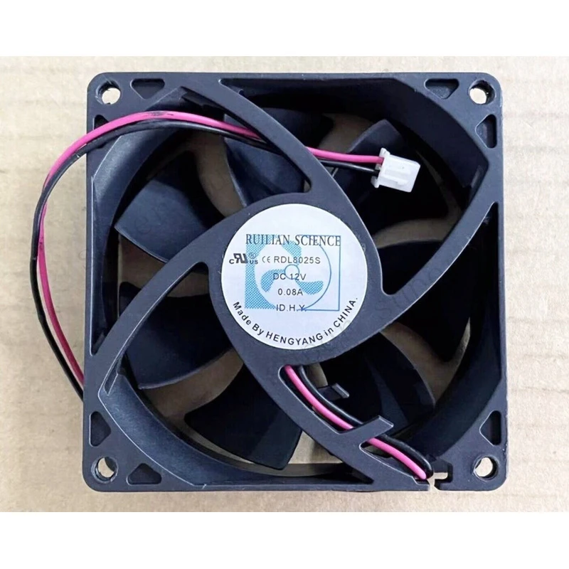 S+    RUILIAN SCIENCE RDL8025S DC12V 0.08A cooling fan 80*80*25mm 2pin