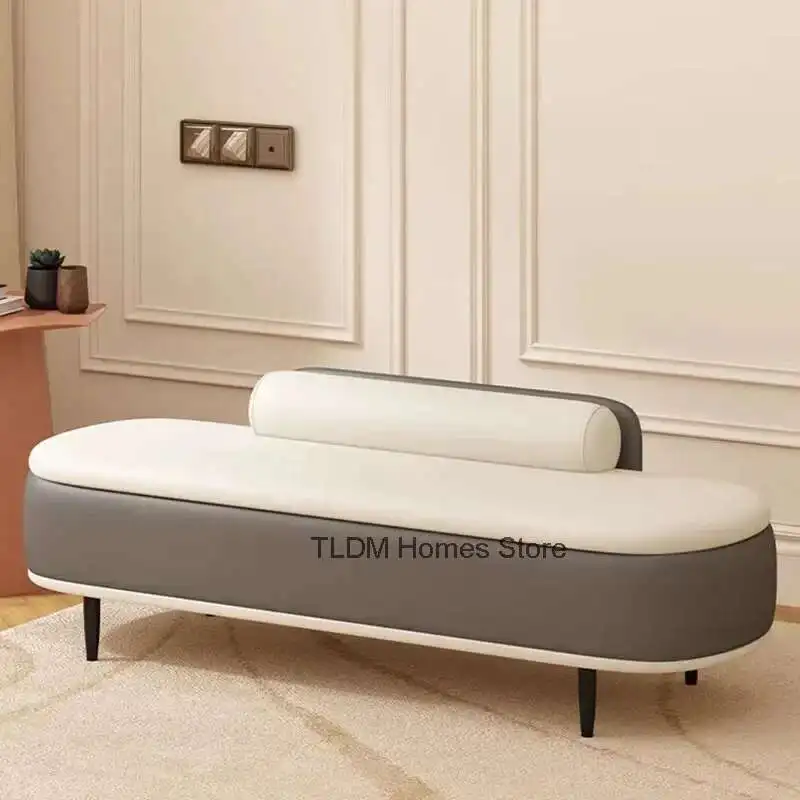 

Fashion Modern Shoes Bench Home Simple Comfort Trendy Ottomans Bench European Upholstered Stołek Taburete Otomano Decoration