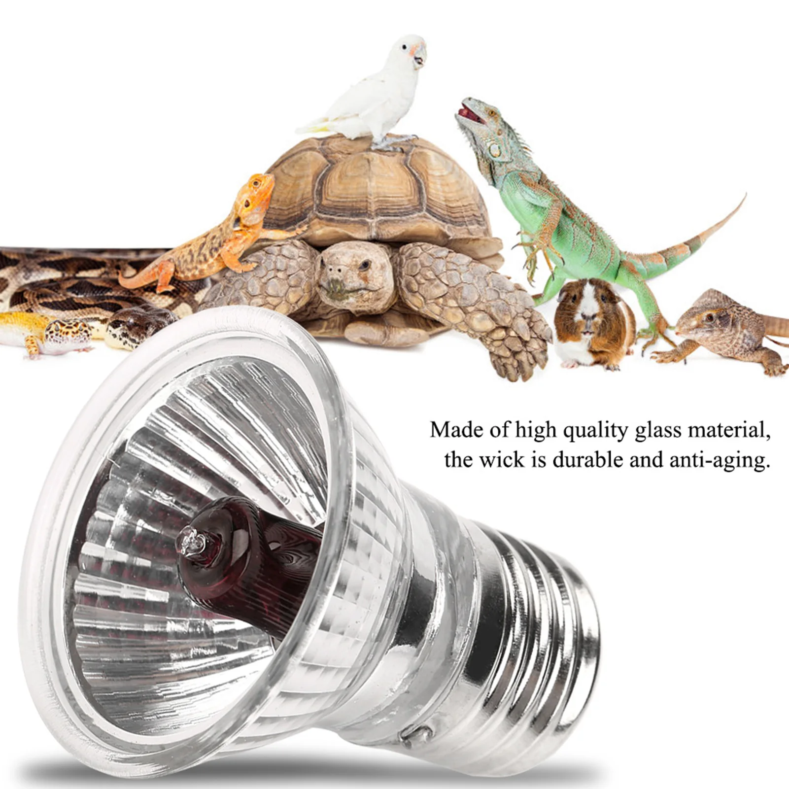 UVA UVB Reptile Heating Light Bulb Snake Pet Infrared Ray Sunlight Lamp Pet Infrared Ray Lamp Reptile Heating Light