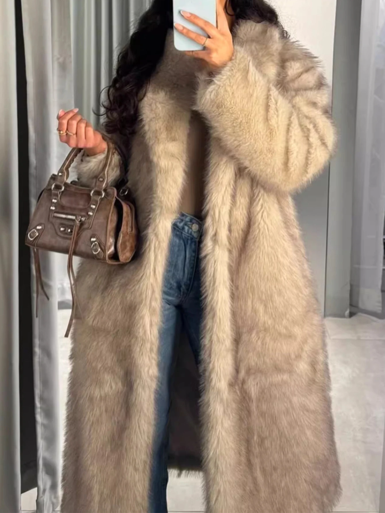 Fur One Casual Style Integrated Fur Coat Women's Outerwear Comfortable Soft Material Fashionable Trendy Design