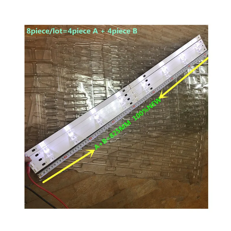 

825mm LED Backlight Lamp strip 8 leds For INNOTEK DRT 3.0 42"_A/B TYPE REV01 REV7 131202 42 inch 6916L-1709B 1710B 1957E