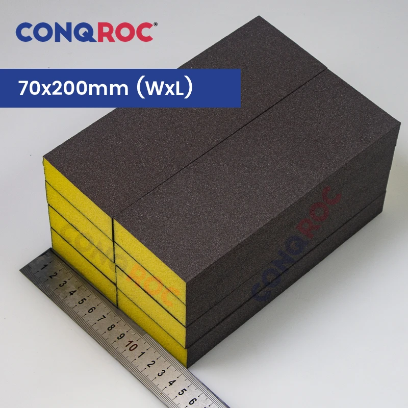 8 шт. 70x200x25 мм длинные шлифовальные губки коричневый плавленый глинозем сухой или влажный шлифовальные блоки ручной абразивный инструмент 6 вариантов зернистость-60 ~ 240