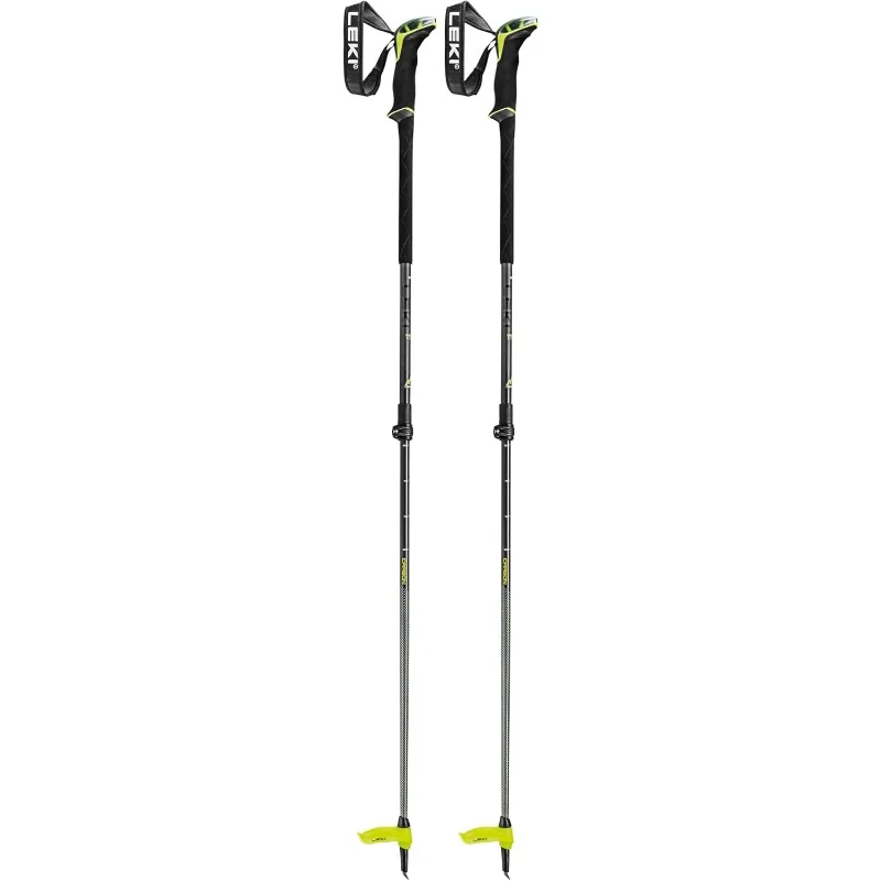 Bastones de esquí ligeros ajustables de carbono LEKI Guide Lite 2 para esquí y snowboard de fondo
