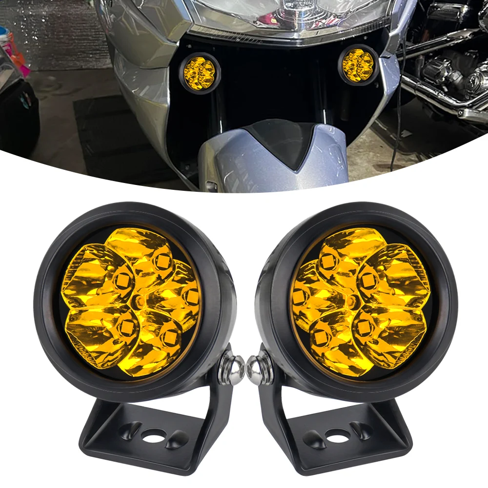 

Motorcycle LED Work Driving Light 25W White Yellow Spot Beam Round Pods Lamps Off-road Led Foglights for Vehicle Motorbike Truck