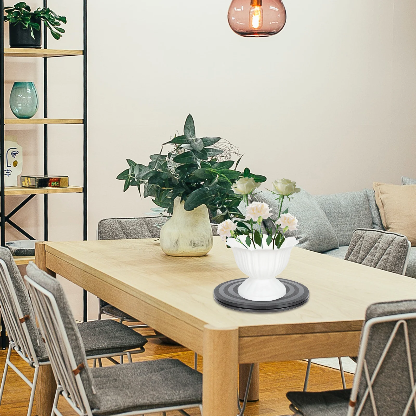 Rotating Flower Arrangement Turntable Plastic Bonsai Turntable Household Desktop Holder Smooth Rotation Wear-Resistant