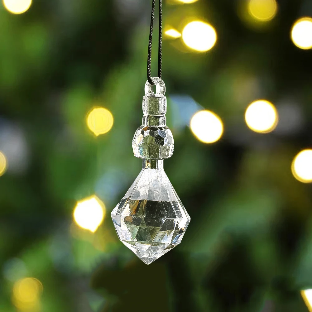

3PCS Christmas Acrylic Crystal Drop Artificial Icicle Pendants Hanging Ornaments Winter Party Navidad New Year Xmas Tree Decor