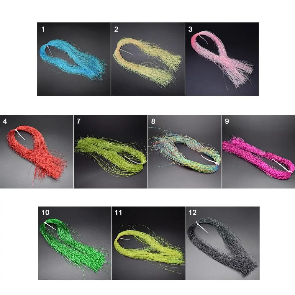 New Flash Fly Tying Materials Fishing Tackle Steel Lead Jig Head Hook Holographic Tinsel screw Squirmy Lure Making Material - 6