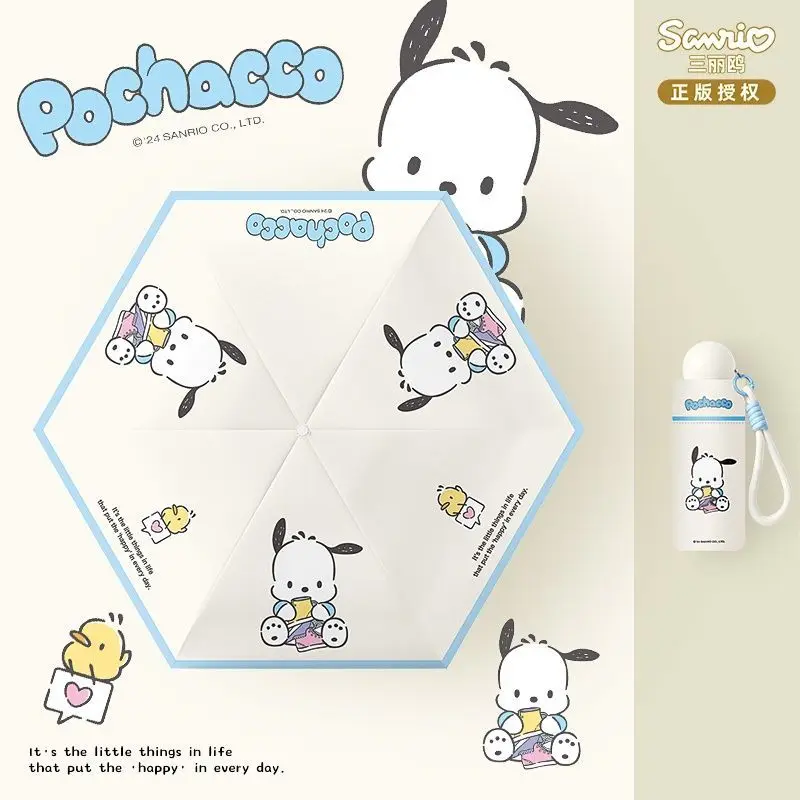 

Sanrio мультяшный зонт Pochacco детский зонт Kawaii автоматический обратный зонт виниловый двойного назначения с защитой от ультрафиолета складной подарок