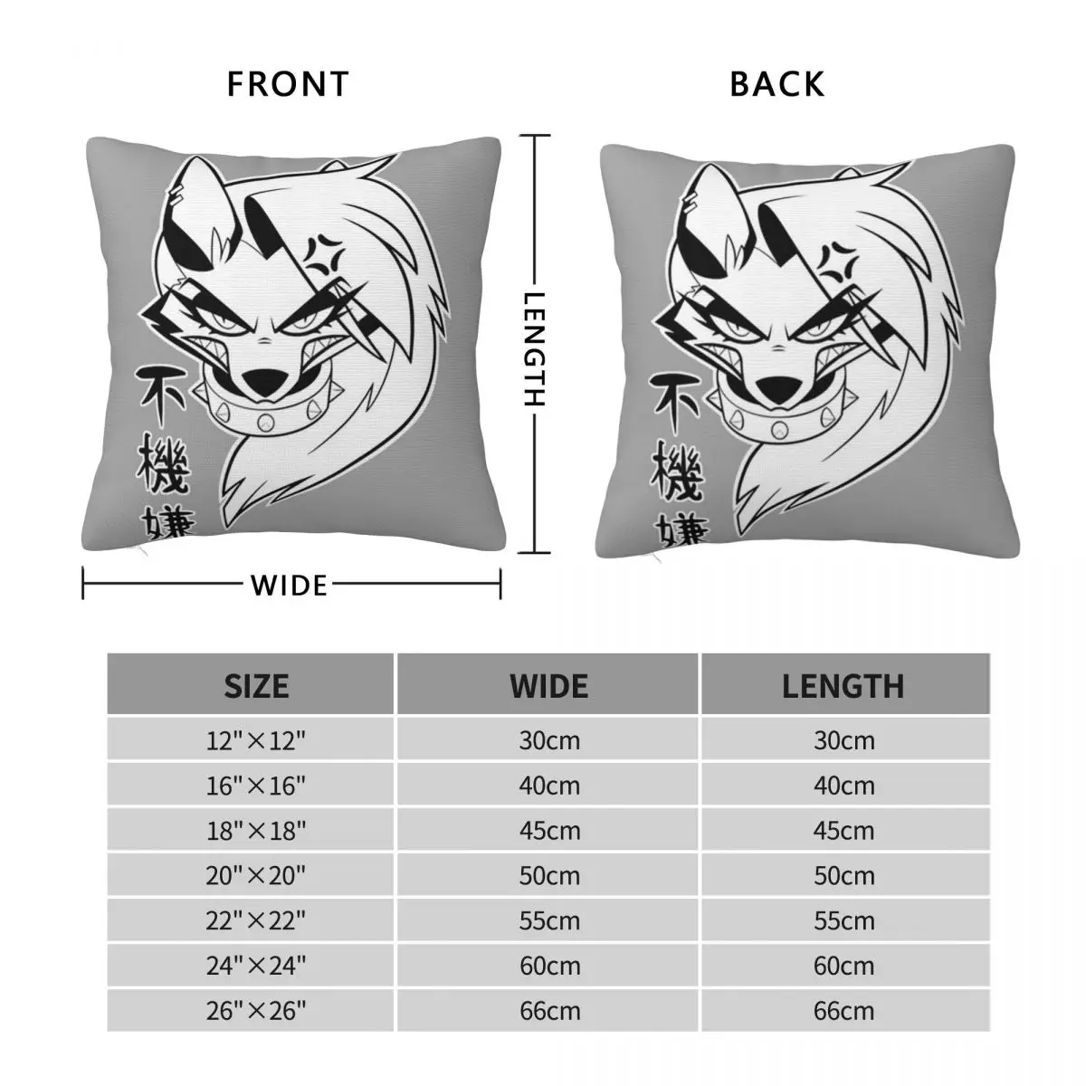 Helluva Boss Loona Square Pillowcase Pillow Cover Cushion Decor Comfort Throw Pillow for Home Living Room