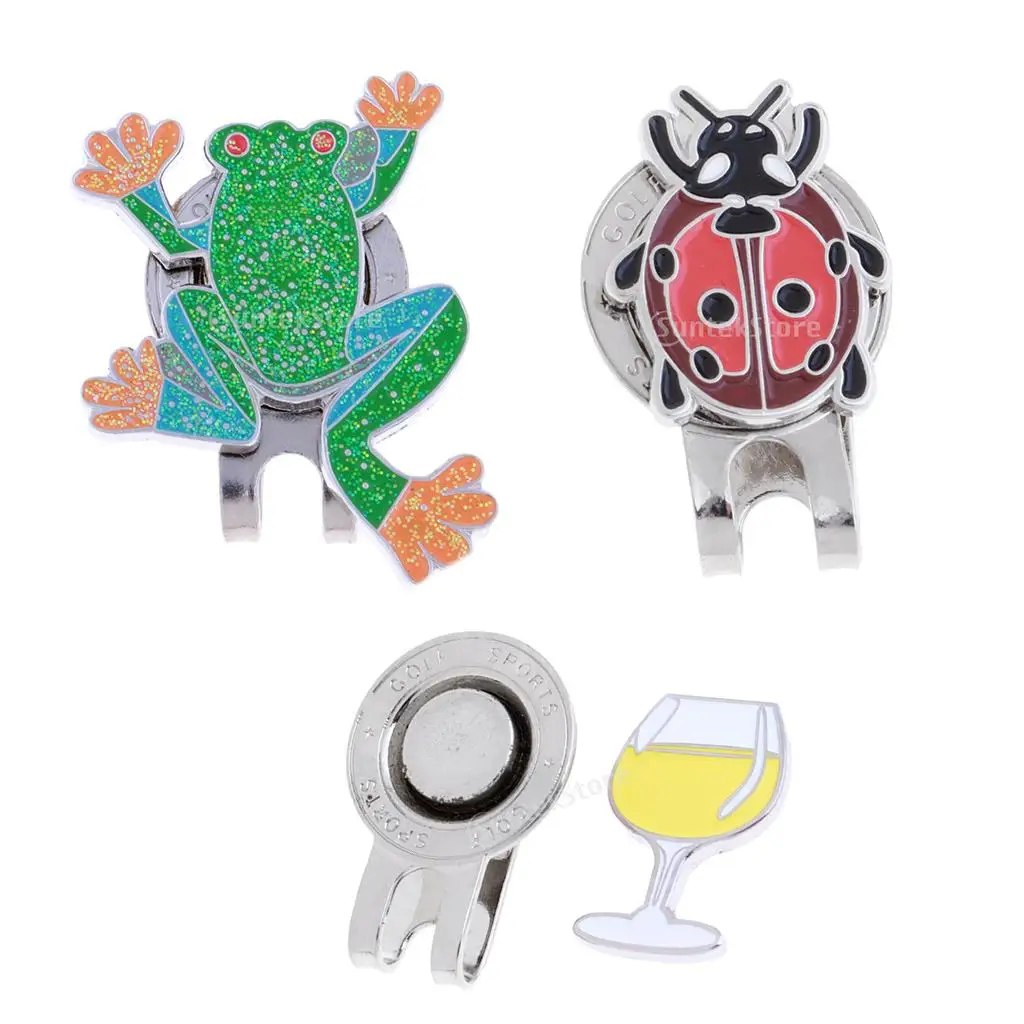 

Novelty Magnetic Cap Clip with Golf Ball Marker Fits Golf Visor Golfer Gift Frog both for Women and Men