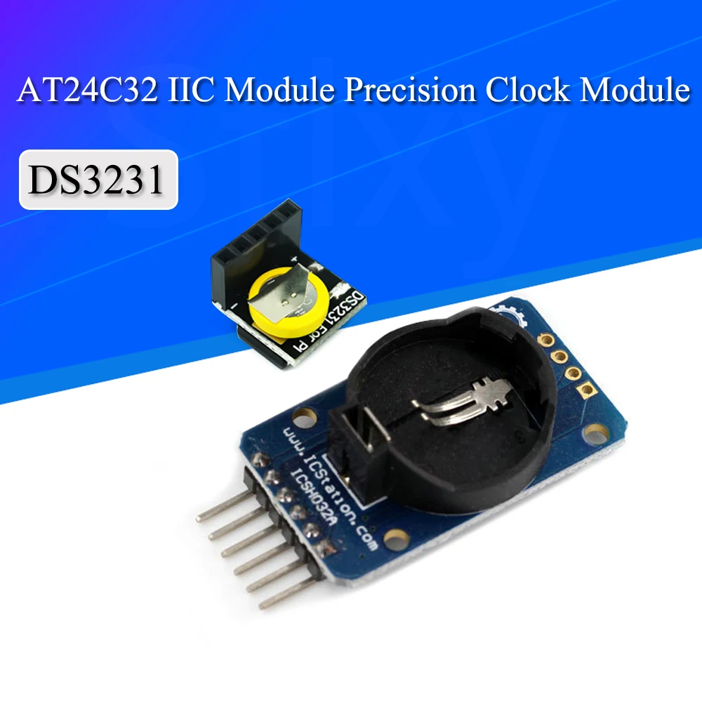 DS3231 AT24C32 Moduł IIC Precyzyjny moduł zegara DS3231SN Moduł pamięci DS3231 mini moduł czasu rzeczywistego 3,3 V/5 V dla Raspberry Pi