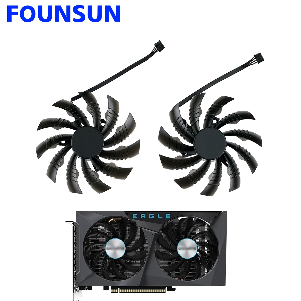 

New 95MM PLD10010S12H GPU Cooling Fan For Gigabyte RTX 3060 3060Ti EAGLE OC Card Cooler fan